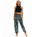 Fashion Bohemian Style Women Hot Sale Feather Printed Lantern Yoga Pants