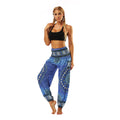 Fashion Bright Color Dancing Pants Women Ethnic Print Lantern Pants