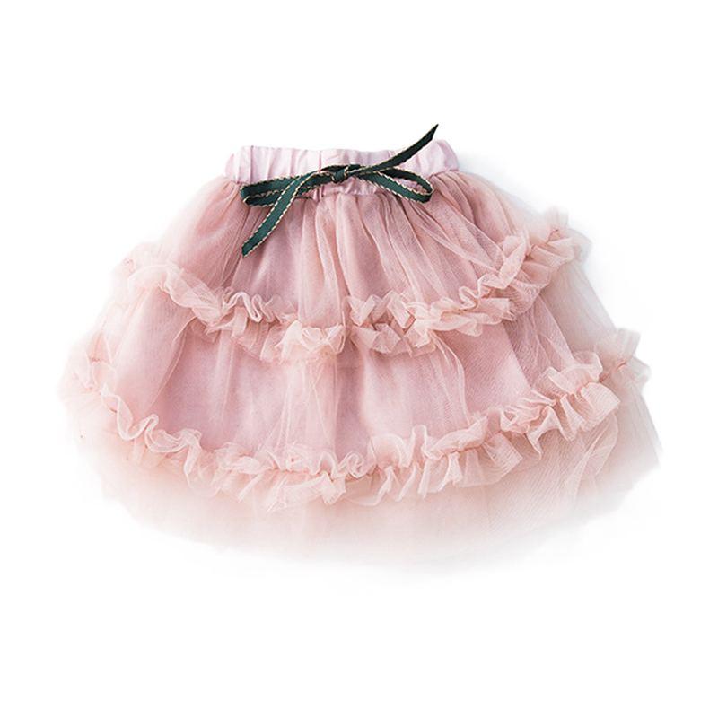 Girls Bowknot Design Lace Tutu Skirts
