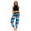 Women Rainbow Color Stripes Pattern Fashion Casual Yoga Pants