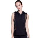 Fashion Mesh Patchwork Women Hollow Out Design Sleeveless Sports Top