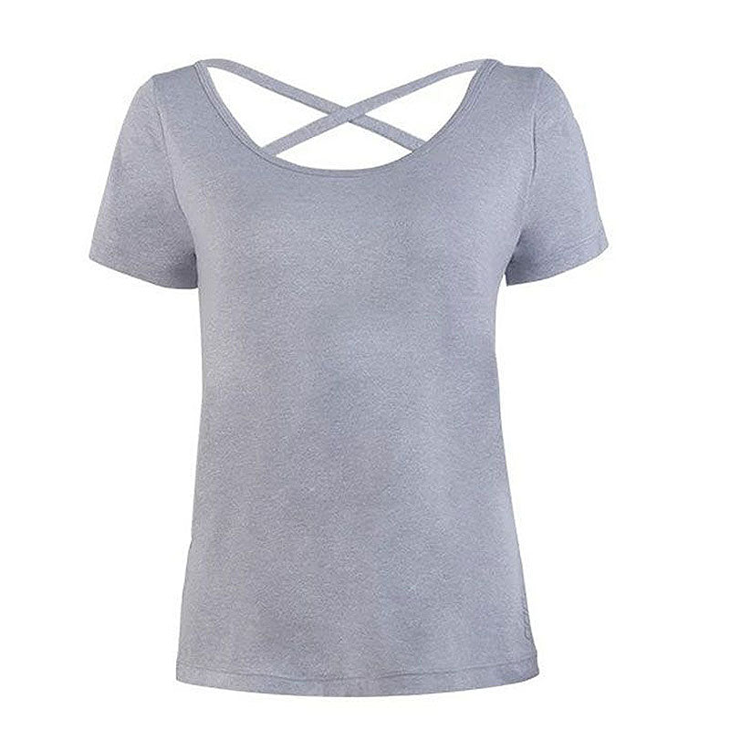 Fashion Soft Touch Women Solid Color Modal Fabric Short-sleeve Sports T-shirt