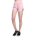 Women Color Blocking Two Layers Design Sports Shorts