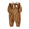 Cute Baby Cotton Little Bear Pattern Long Sleeves Jumpsuit