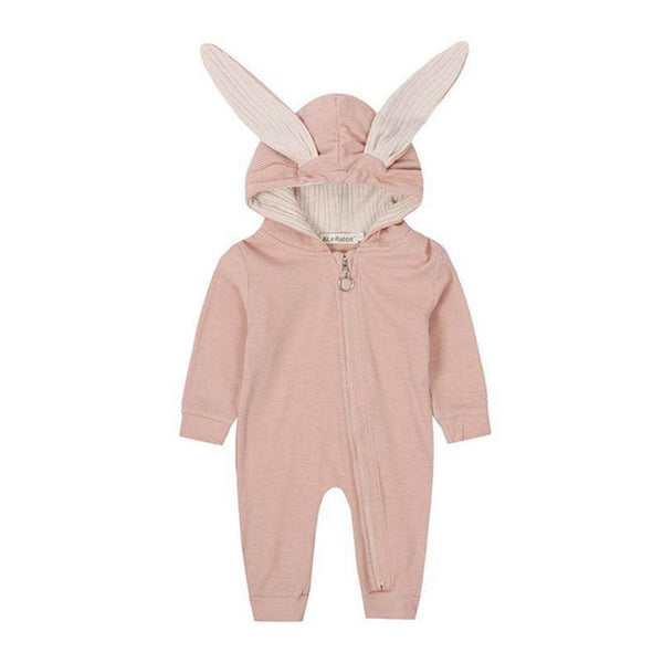 Cute Baby Cotton Bunny Pattern Long Sleeves Jumpsuit