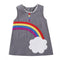 Lovely Girls Cotton Sleeveless Rainbow Applique Dress