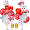 18 Pcs Heart Printed Balloons Wedding Valentine's Day Party Supplies
