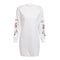 Casual Lady Loose Pattern Embroideries Long-sleeve Pullover Sweatshirt Dress