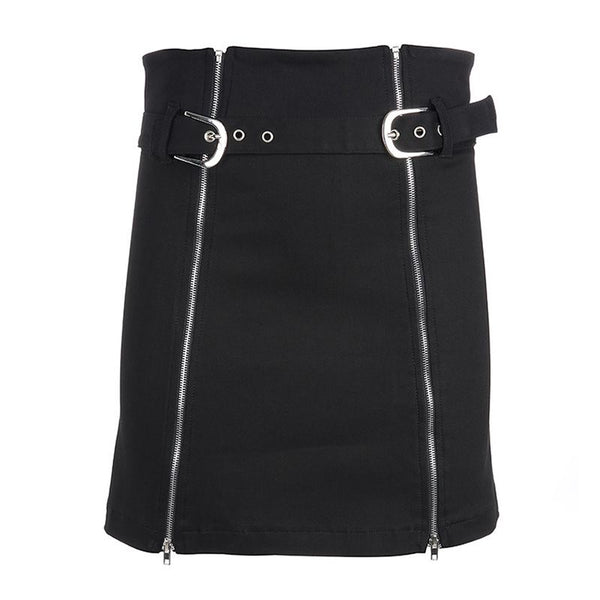 Fashion Women Unique Double Zippers Design Sexy Tight Skirt