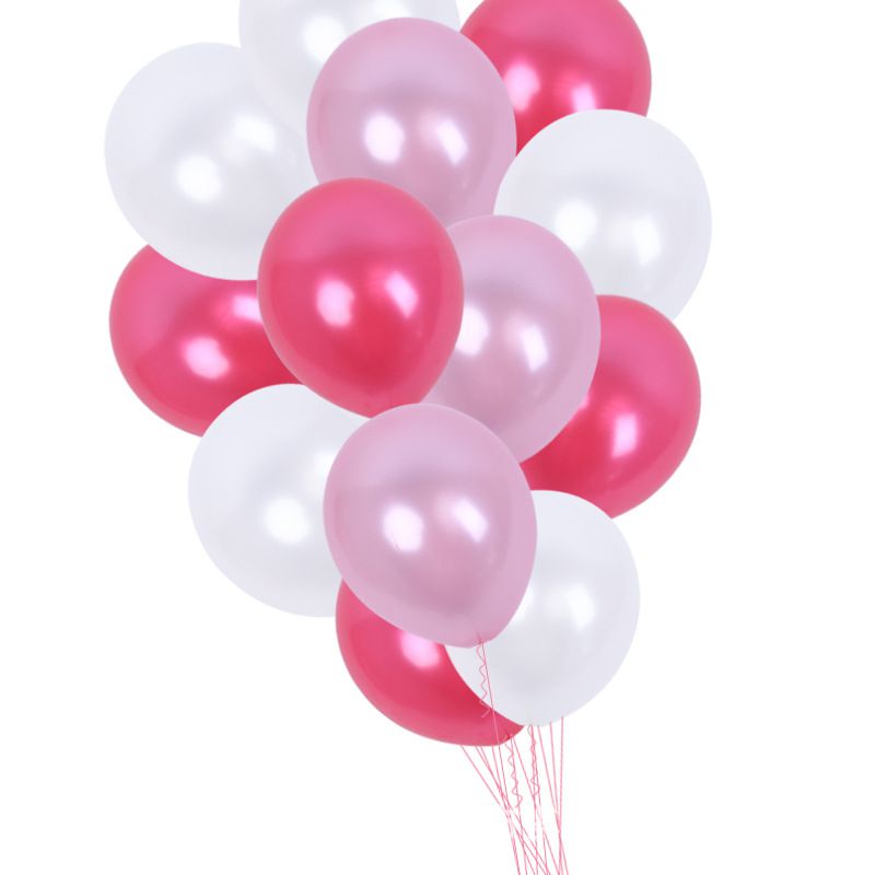 12 Inches Multicolor Round Balloons 50 Pcs Party Supplies Set