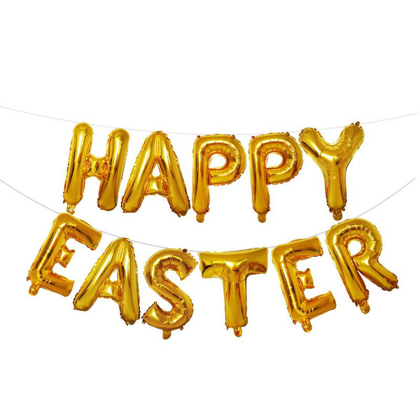 16 Inches Aluminum Foil Happy Easter Letter 11 Pcs Balloons