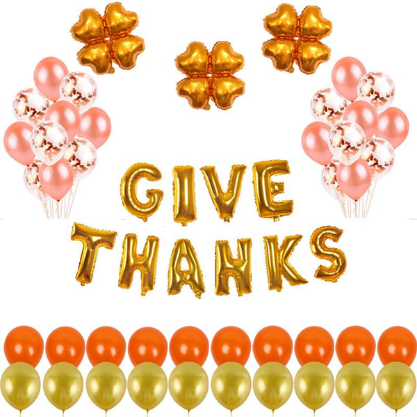 45 Pcs Thanksgiving Day Party Decoration Balloons Set