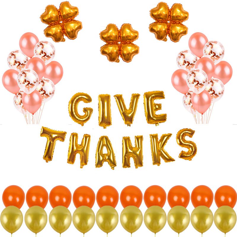 45 Pcs Thanksgiving Day Party Decoration Balloons Set