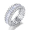 Fashion Lady Silver Plated Brass Sunflower Pattern Zircon Ring