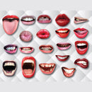 20 Pcs Funny Mouth Pattern Party Supply Photo Booth Props