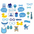 30 Pcs Cute Duck Pattern Photo Booth Props Baby Shower Birthday Supplies