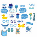 30 Pcs Cute Duck Pattern Photo Booth Props Baby Shower Birthday Supplies