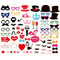 31 Pcs Funny Mustache Wedding Party Supplies Photo Booth Props