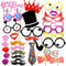 31 Pcs Funny Glasses Birthday Party Photo Booth Props