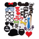 31 Pcs Wedding Birthday Party Multicolor Photo Booth Props