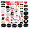 69 Pcs Sweet Wedding Party Supplies Photo Booth Props