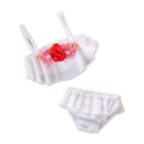 Girls Pretty Flower Pattern Spaghetti Straps Bikini Set