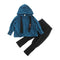 2 Pcs Set Girls Cotton Solid Color Hoodies And Pants