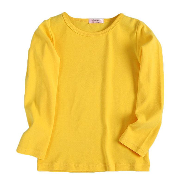 Cotton Solid Color Simple Style Kids Tops