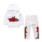 2 Pcs Set Girls Cotton Red Rose Embroidered Hoodies And Pants