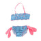 2 Pcs Set Girls Flamingo Printed Halterneck Swimsuit