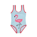 Girls Cute Flamingo Printed Sleeveless Swimwear