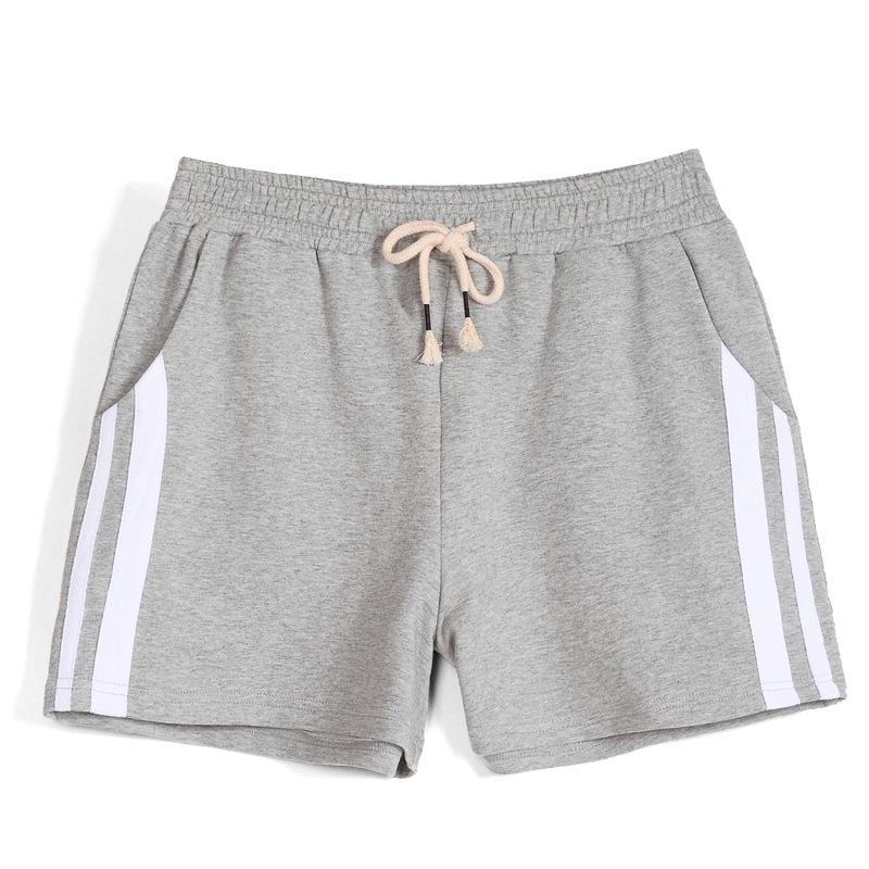 Women Classic Stripes Pattern Loose Casual Sports Shorts