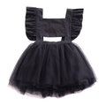 Cute Girls Cotton Solid Color Backless Patchwork Tutu Dress