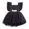 Cute Girls Cotton Solid Color Backless Patchwork Tutu Dress