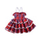 Cute Girls Cotton Stripes Printed Patchwork Spaghetti Straps Dress
