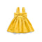 Baby Girls Cotton Yellow Bowknot Design Sleeveless Dress