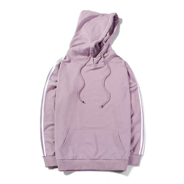 Women Classic Stripes Design Solid Color Cozy Loose Pattern Hoodies