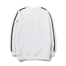 Women Unisex Style Classic Stripes Pattern Round Neck Sweatshirt