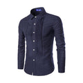 Men Cotton Ruffle Design Polka Dot Printed Long Sleeves Shirts