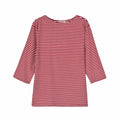 New Arrival Women Three-quarter Sleeves Classic Stripes Design T-shirt