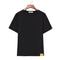 Women Simple Solid Color Applique Design Short-sleeve T-shirt