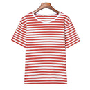 New Arrival Women Short-sleeve Classic Stripes Design T-shirt