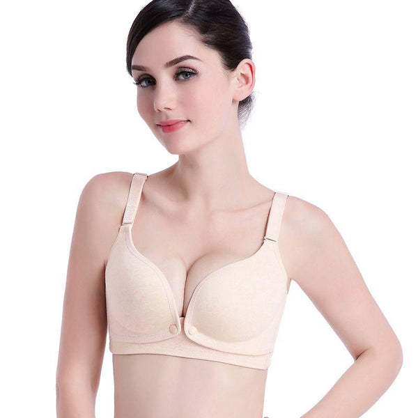Maternity Soft Solid Color Adjustable Breastfeeding Bra