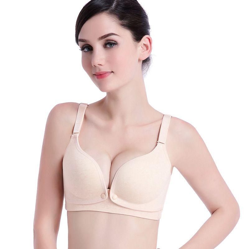Maternity Soft Solid Color Adjustable Breastfeeding Bra