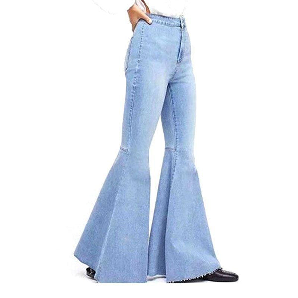 Women New Design Solid Color Good Quality Flare Jeans