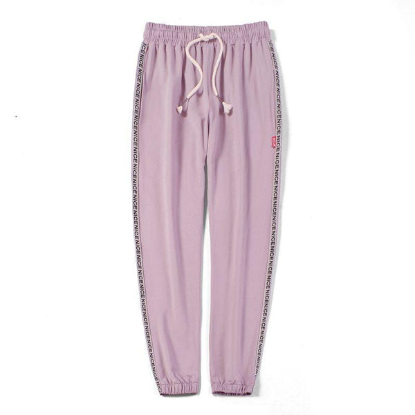 Women Fashion Side-stitching Design Hip-hop Casual Pants