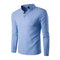 Men Linen Solid Color V Neck Long Sleeves Shirts