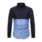 Men Cotton Color Blocking Casual Shirts