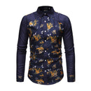 Men Cotton Patchwork Floral Printed Shirts