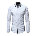 Men Cotton Color Blocking Casual Shirts